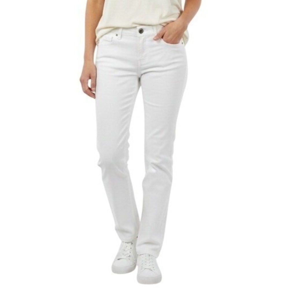 CAbi Jeans‎ Womens 2 White Low Rise Straight Leg Stretch Denim Pants Casual Boho